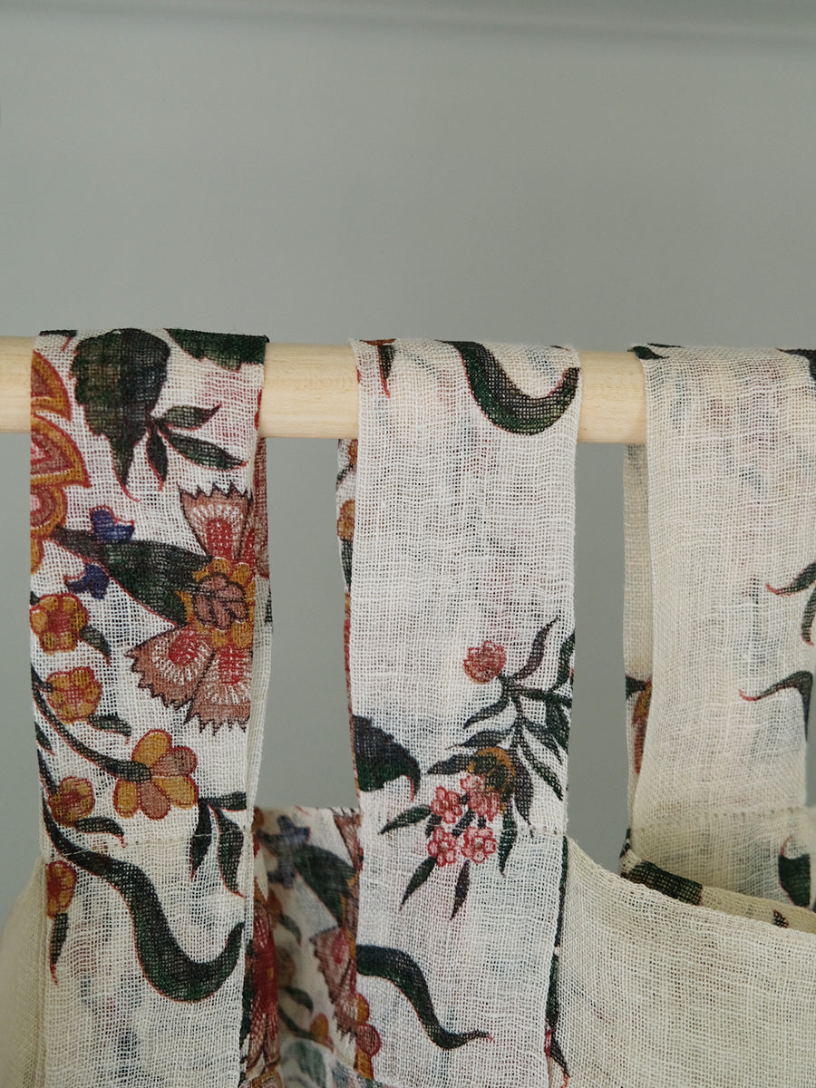 Printed Linen Curtain - Gamla Ivory｜プリント リネンカーテン - ガムラアイボリー