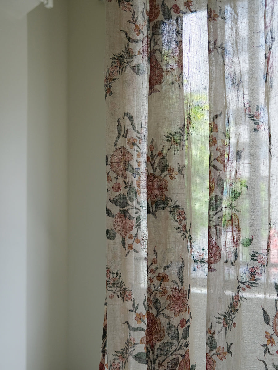 Printed Linen Curtain - Gamla Ivory｜プリント リネンカーテン - ガムラアイボリー