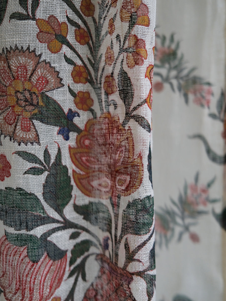Printed Linen Curtain - Gamla Ivory｜プリント リネンカーテン - ガムラアイボリー
