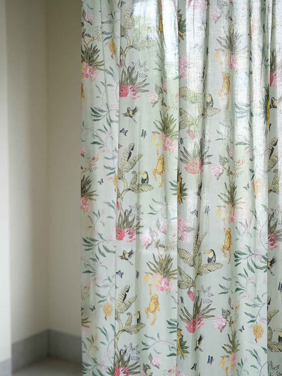 Printed Voile Curtain - Ubud Wave｜ボイルカーテン - ウブドウェーブ