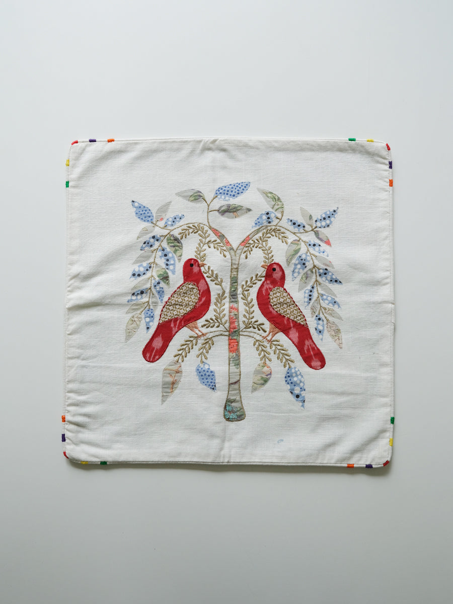 Emb. Cushion cover - Bird Tree｜クッションカバー - バードツリー