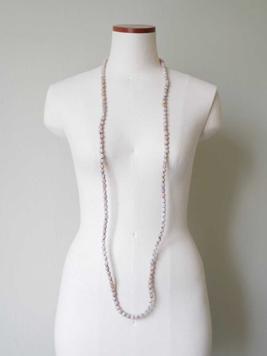 Fabric Beads Mala - Beige ｜ ファブリックビーズマーラー - ベージュ