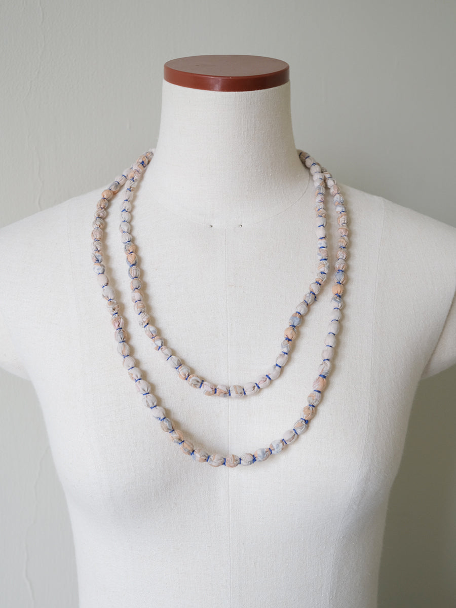 Fabric Beads Mala - Beige ｜ ファブリックビーズマーラー - ベージュ