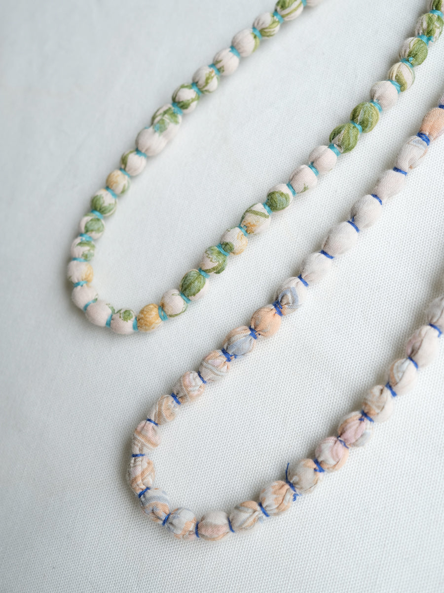 Fabric Beads Mala - Beige ｜ ファブリックビーズマーラー - ベージュ