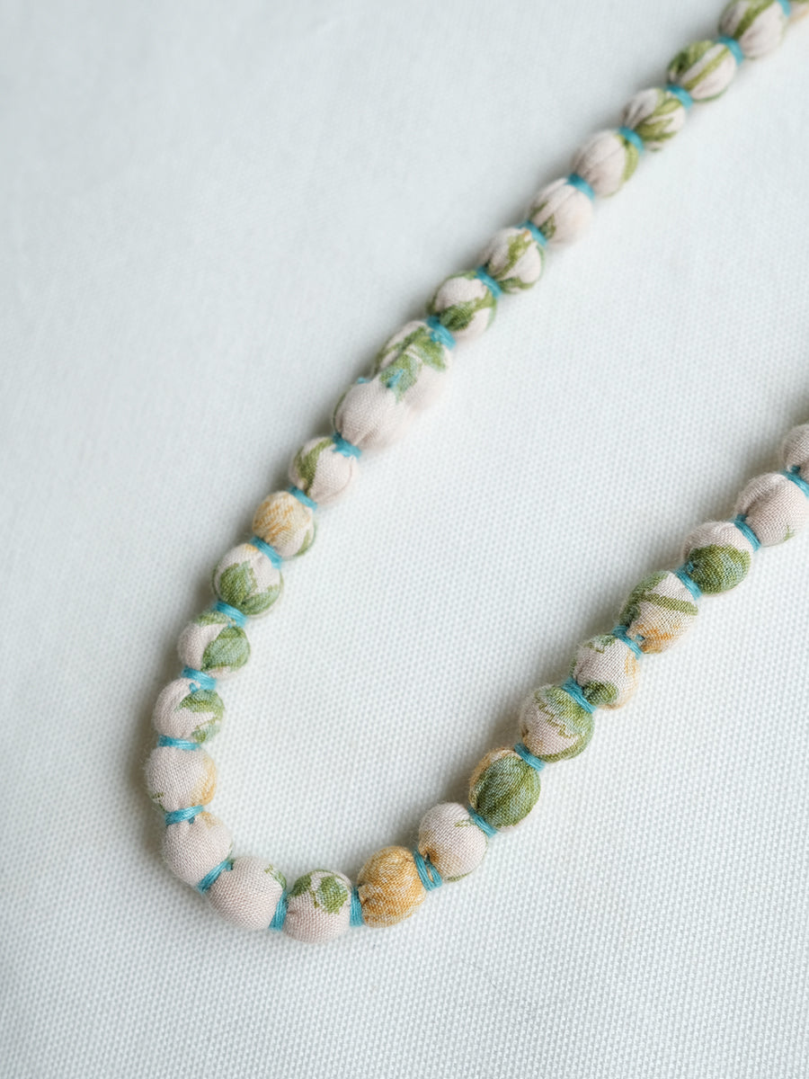 Fabric Beads Mala - Beige ｜ ファブリックビーズマーラー - ベージュ