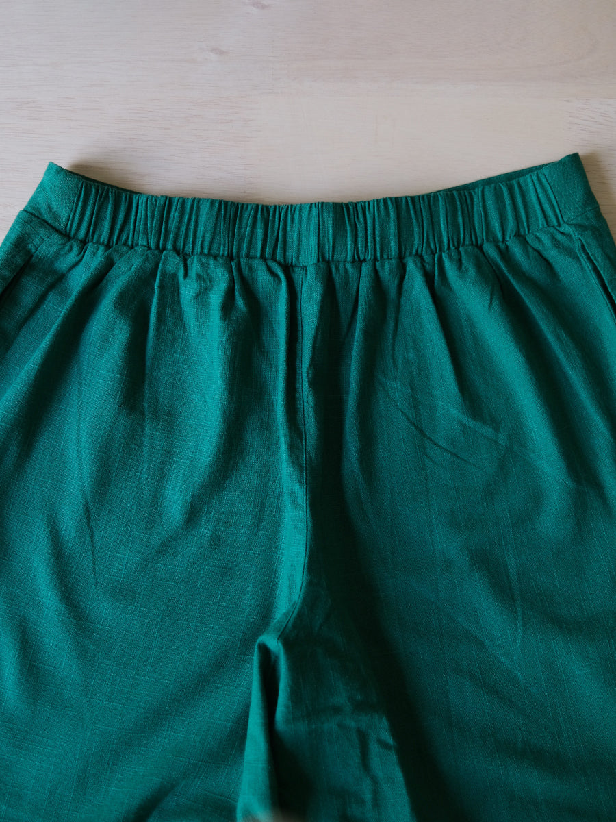 Ellie Pant - Solid Emerald | エリーパンツ - ソリッドエメラルド