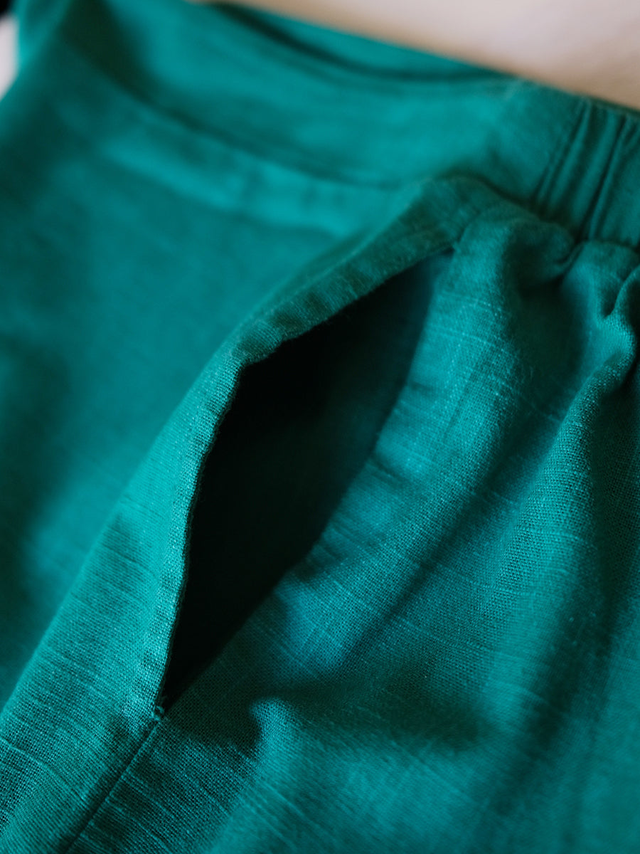 Ellie Pant - Solid Emerald | エリーパンツ - ソリッドエメラルド