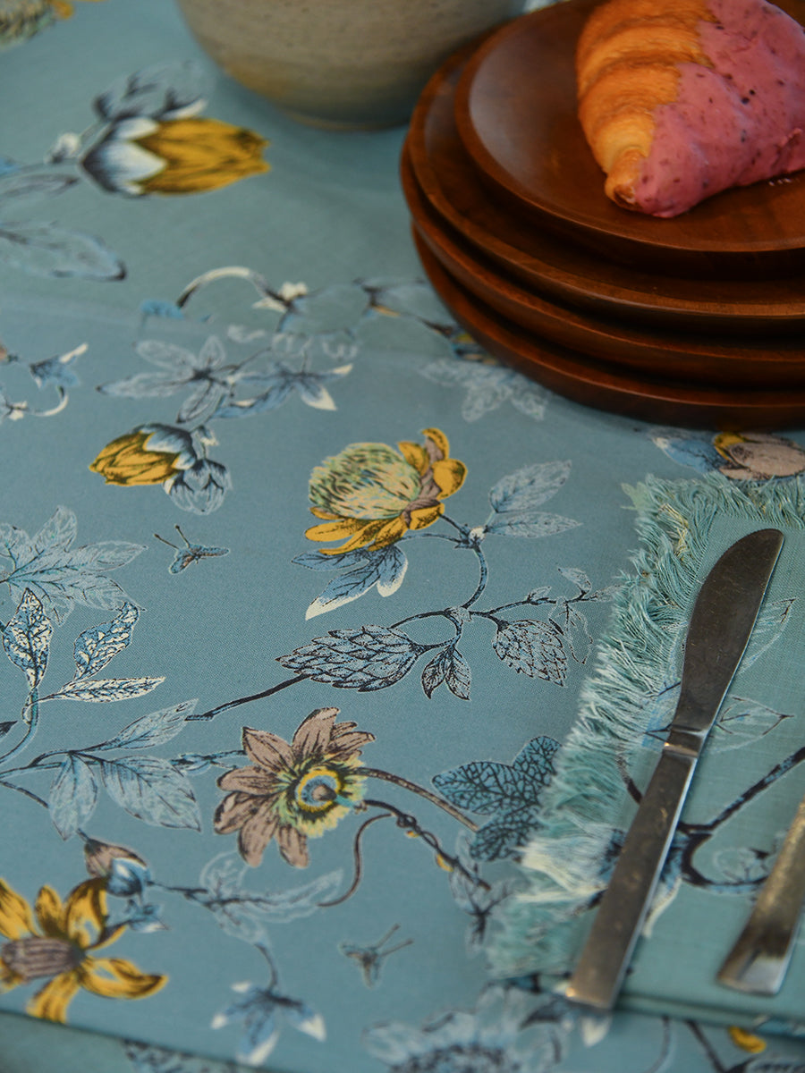 Printed Textured Table Cloth - Serafina Skyway｜プリントテーブルクロス - セラフィナ スカイウェイ